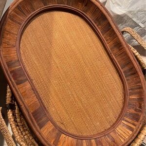***SOLD****. Harvest Tray” Natural Woven Materials